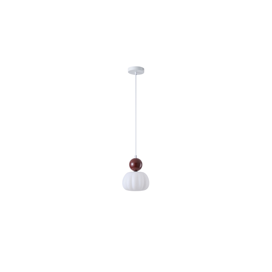 Lestenec na vrvici 1xG9/7W/230V bela/rjava