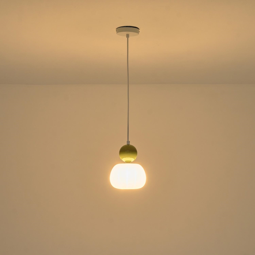 Lestenec na vrvici 1xG9/7W/230V bela/zelena
