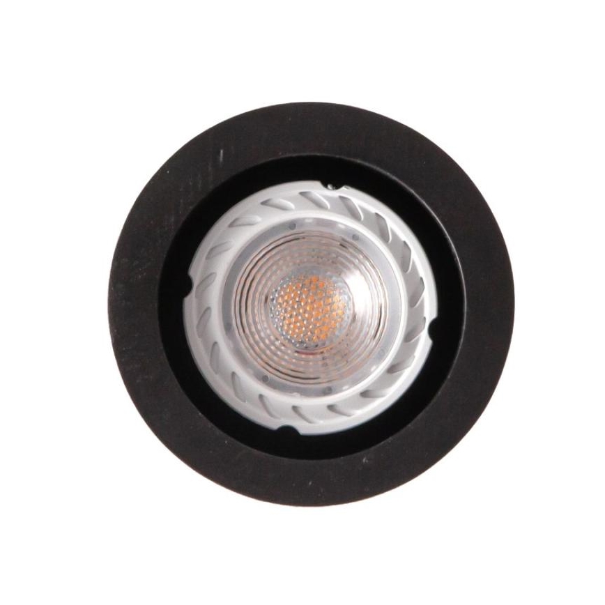 Lestenec na vrvici 1xGU10/10W/230V pepel/trden les črna