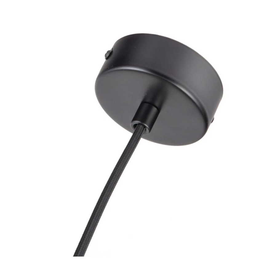 Lestenec na vrvici 1xGU10/10W/230V pepel/trden les črna