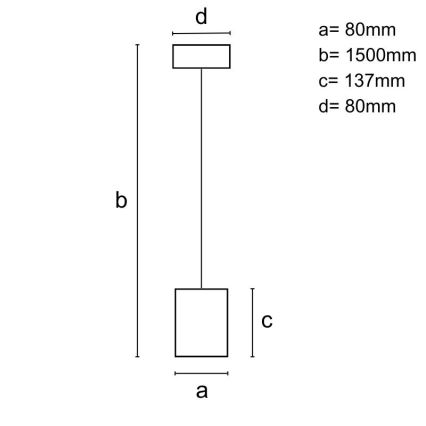 Lestenec na vrvici 1xGU10/10W/230V pepel/trden les črna