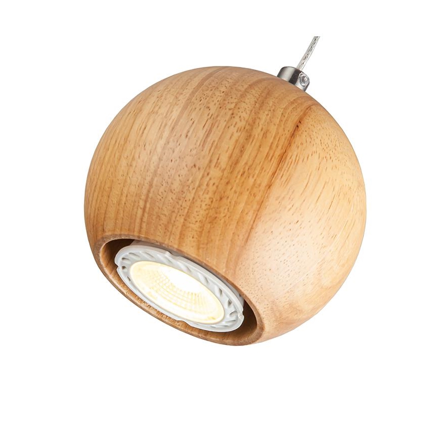 Lestenec na vrvici 1xGU10/10W/230V pepel/trden les rjava