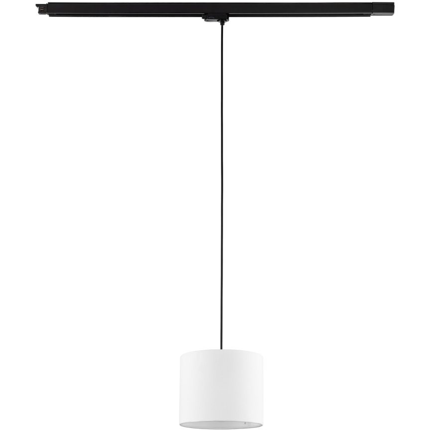Lestenec na vrvici za tračni sistem 3-fazni TRACER 1xE27/15W/230V pr. 20 cm črna/bela