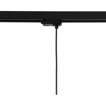 Lestenec na vrvici za tračni sistem 3-fazni TRACER 1xE27/15W/230V pr. 20 cm črna/bela
