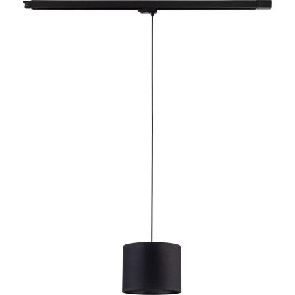 Lestenec na vrvici za tračni sistem 3-fazni TRACER 1xE27/15W/230V pr. 20 cm črna