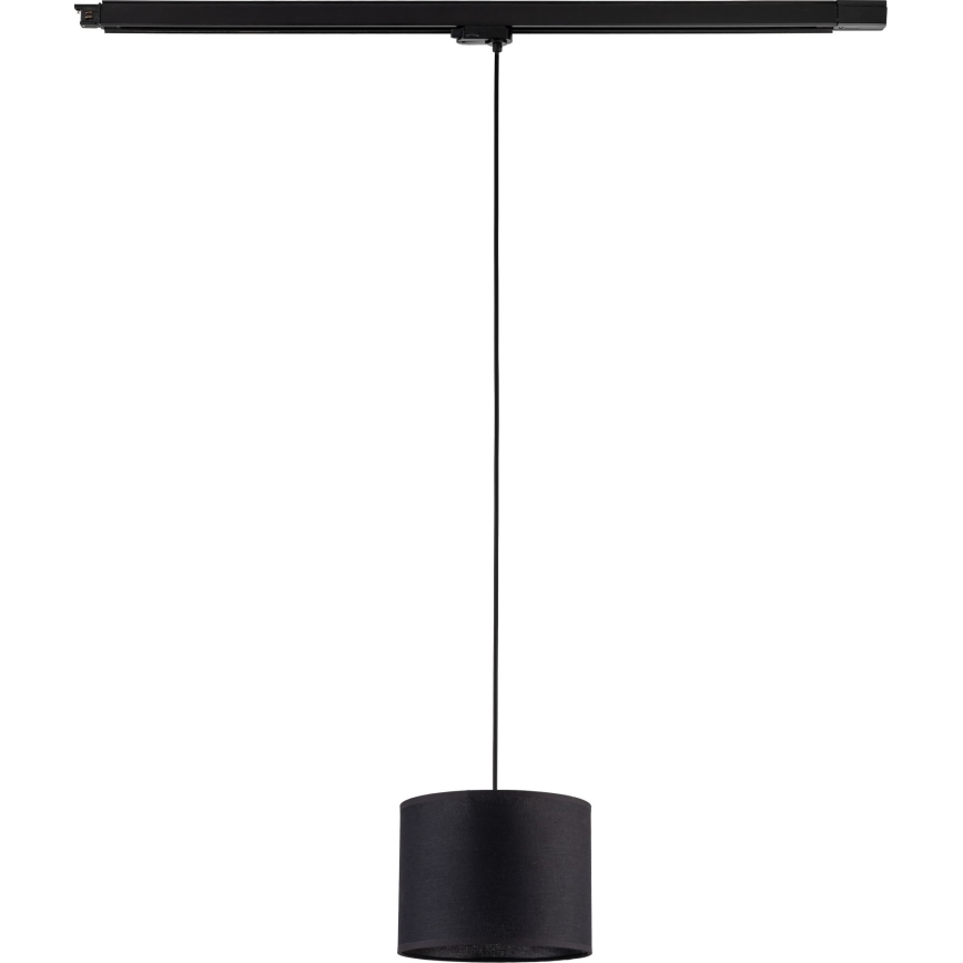 Lestenec na vrvici za tračni sistem 3-fazni TRACER 1xE27/15W/230V pr. 20 cm črna