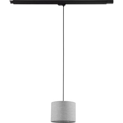 Lestenec na vrvici za tračni sistem 3-fazni TRACER 1xE27/15W/230V pr. 20 cm črna/siva