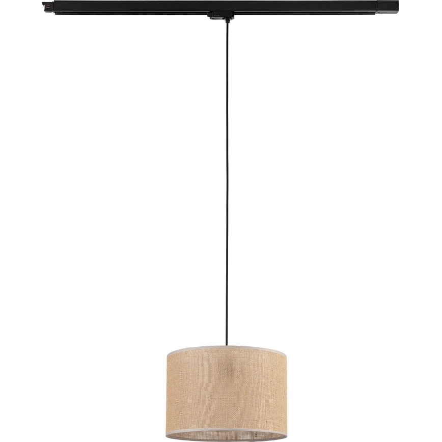 Lestenec na vrvici za tračni sistem 3-fazni TRACER 1xE27/15W/230V pr. 30 cm črna/rjava