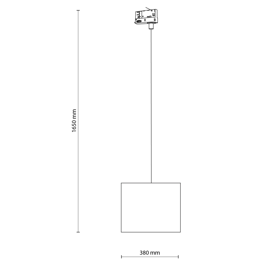 Lestenec na vrvici za tračni sistem 3-fazni TRACER 1xE27/15W/230V pr. 30 cm črna/rjava
