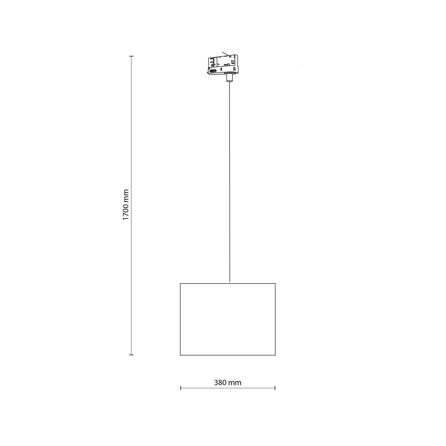 Lestenec na vrvici za tračni sistem 3-fazni TRACER 1xE27/15W/230V pr. 38 cm črna/rjava