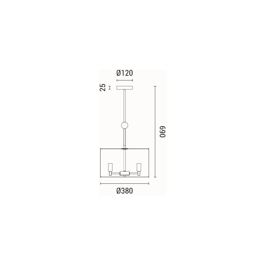 Lestenec na vrvici 3xE14/15W/230V