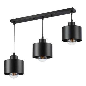 Lestenec na vrvici 3xE27/35W/230V črna