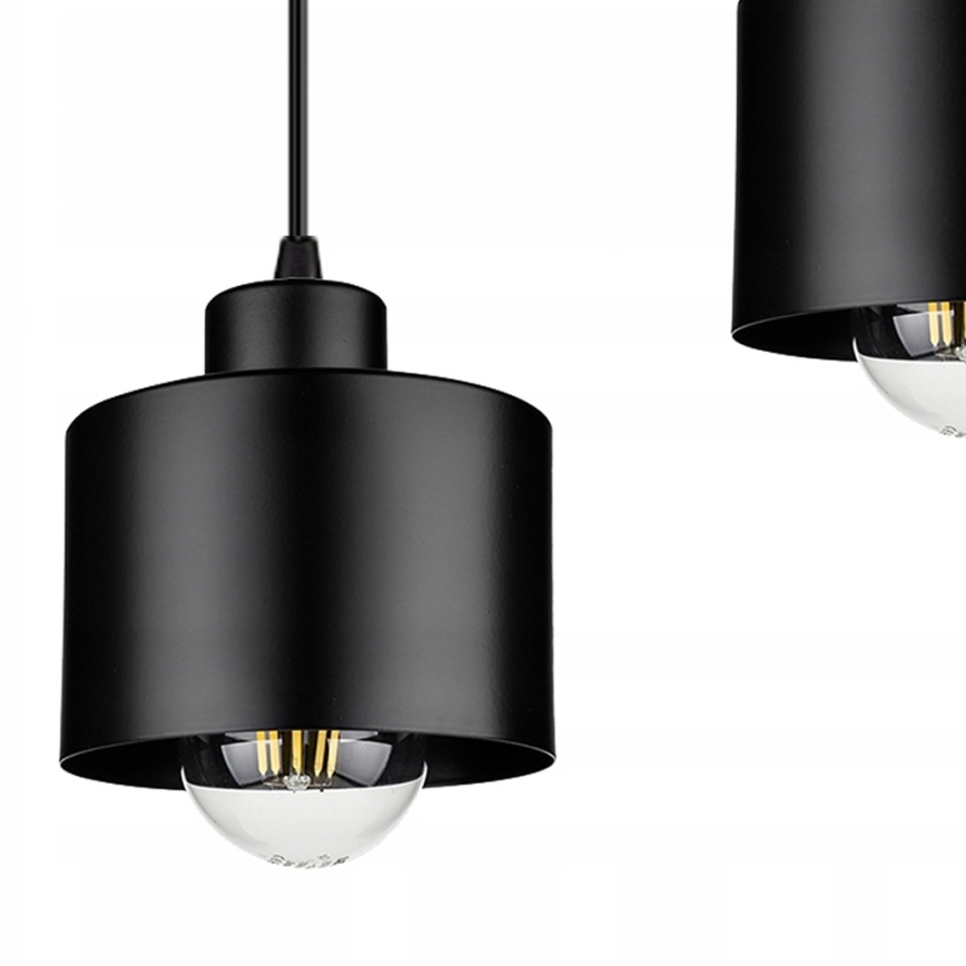 Lestenec na vrvici 3xE27/35W/230V črna