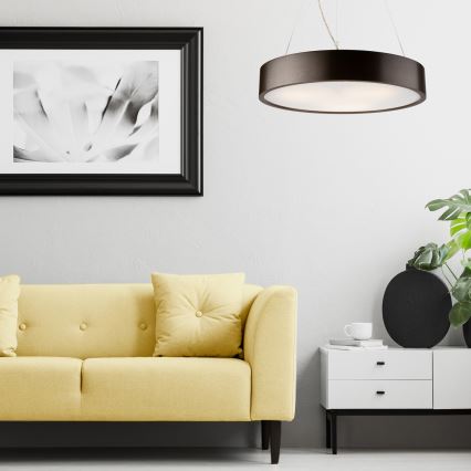 Lestenec na vrvici 3xE27/60W/230V ø 47 cm bor