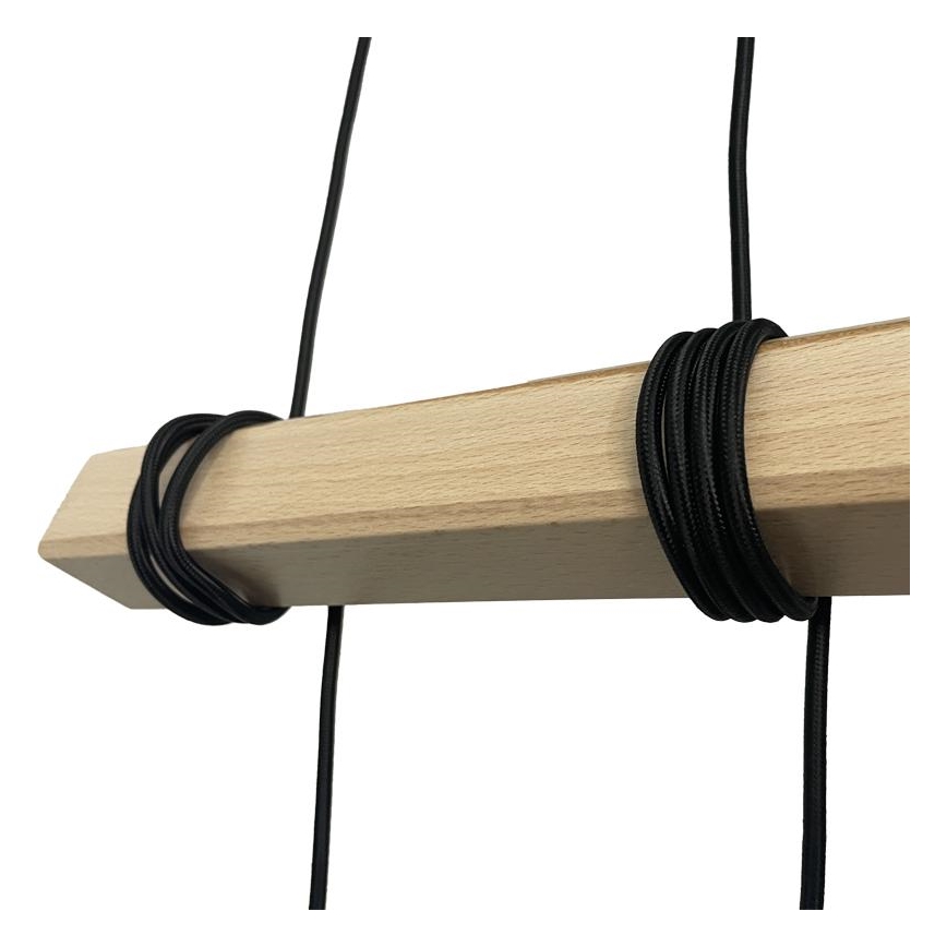Lestenec na vrvici 4xE27/60W/230V črna