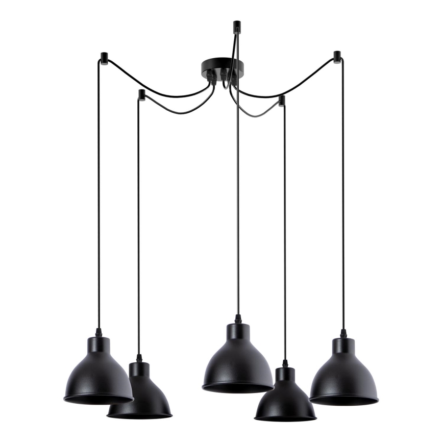 Lestenec na vrvici 5xE27/60W/230V spider