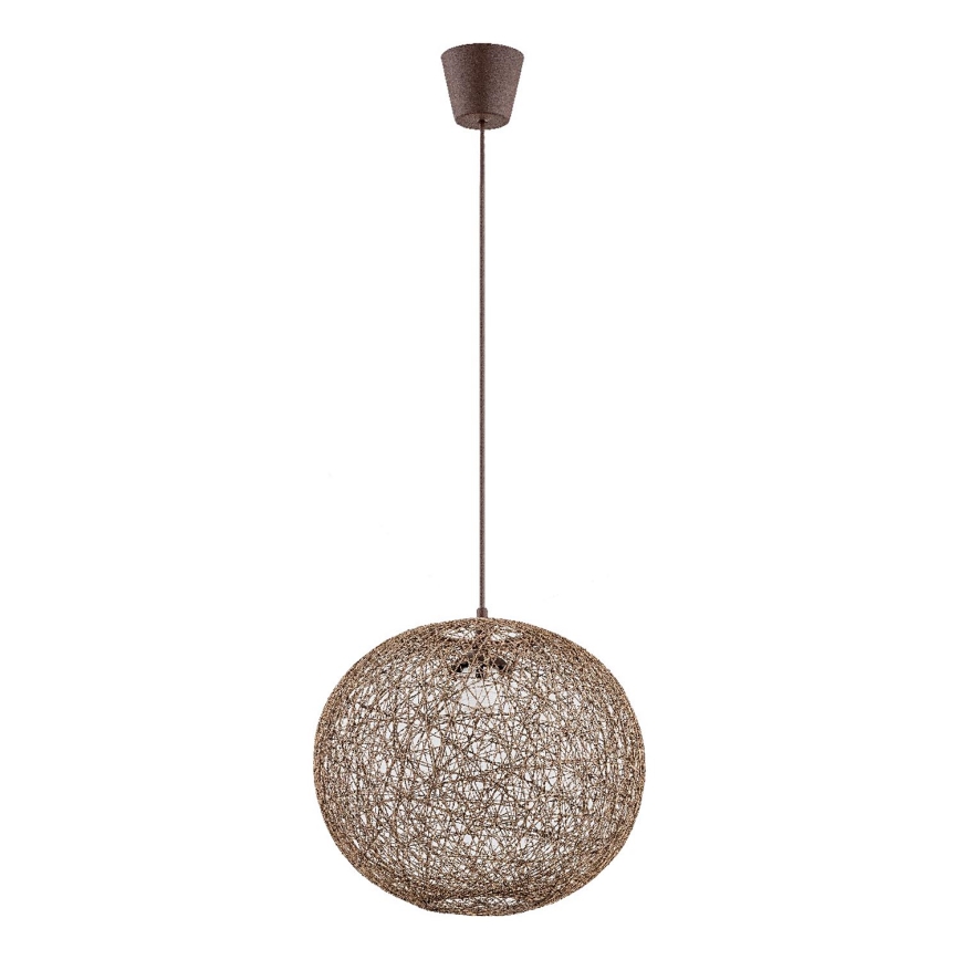 Lestenec na vrvici ABAKA 1xE27/15W/230V rjava