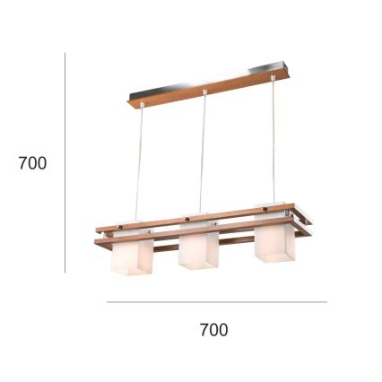 Lestenec na vrvici ALAN 3xE27/60W/230V