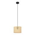 Lestenec na vrvici ALBA 1xE27/15W/230V pr. 20 cm ratan/črna