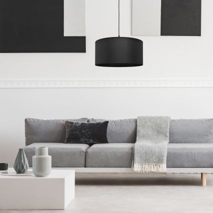 Lestenec na vrvici ALBA 1xE27/15W/230V pr. 40 cm črn