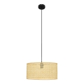 Lestenec na vrvici ALBA 1xE27/15W/230V pr. 40 cm ratan/črna