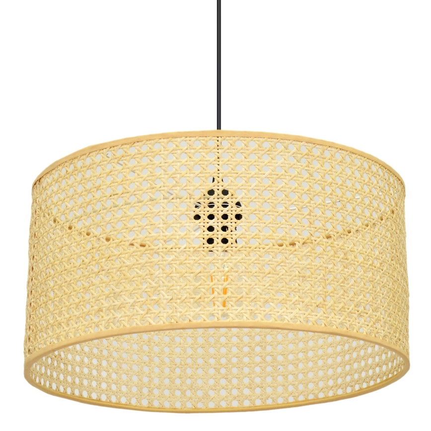 Lestenec na vrvici ALBA 1xE27/15W/230V pr. 40 cm ratan/črna