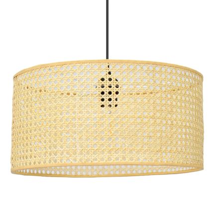 Lestenec na vrvici ALBA 1xE27/15W/230V pr. 40 cm ratan/črna
