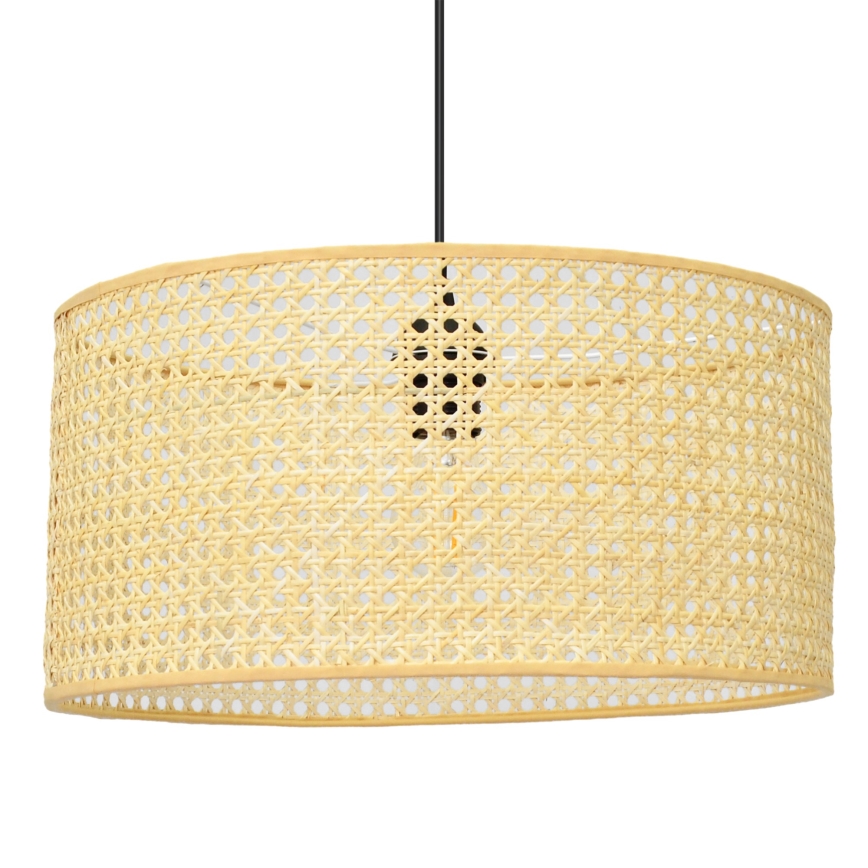 Lestenec na vrvici ALBA 1xE27/15W/230V pr. 40 cm ratan/črna