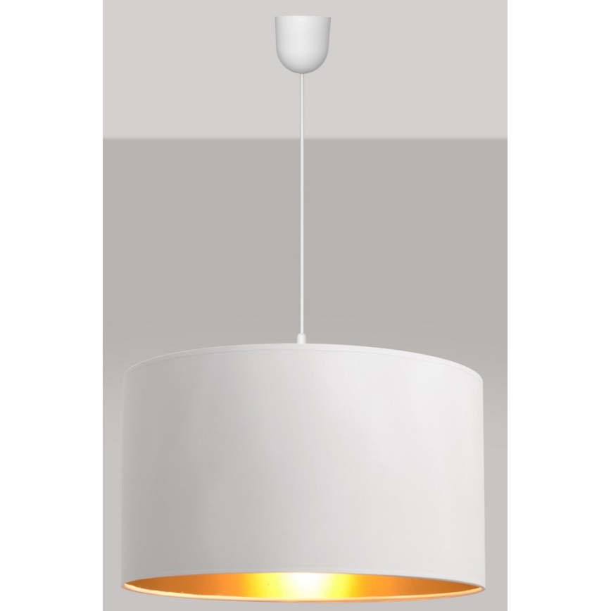 Lestenec na vrvici ALBA 1xE27/15W/230V pr. 45 cm bel/zlat