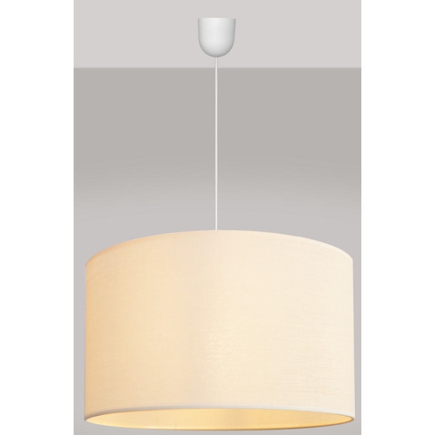 Lestenec na vrvici ALBA 1xE27/15W/230V pr. 45 cm bež