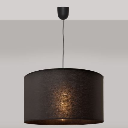 Lestenec na vrvici ALBA 1xE27/15W/230V pr. 45 cm črn