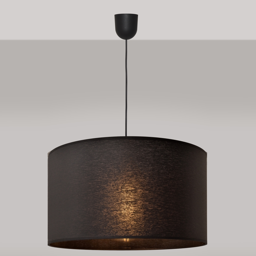 Lestenec na vrvici ALBA 1xE27/15W/230V pr. 45 cm črn