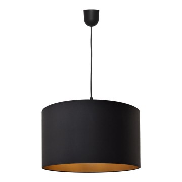Lestenec na vrvici ALBA 1xE27/15W/230V pr. 45 cm črn/zlat