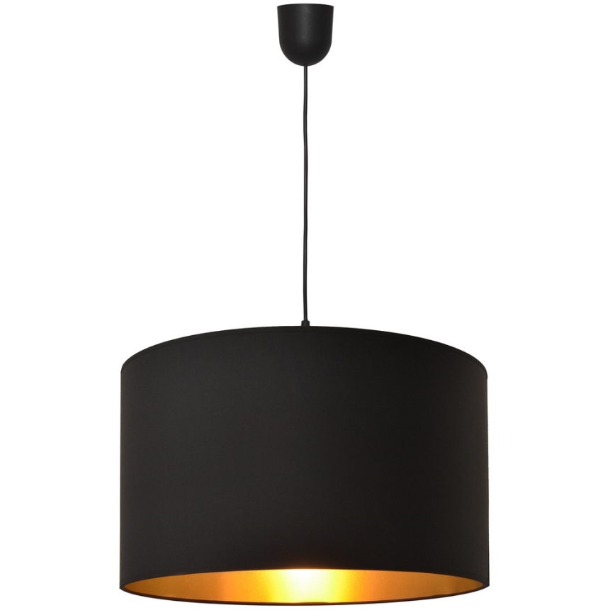 Lestenec na vrvici ALBA 1xE27/15W/230V pr. 45 cm črn/zlat