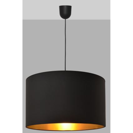 Lestenec na vrvici ALBA 1xE27/15W/230V pr. 45 cm črn/zlat