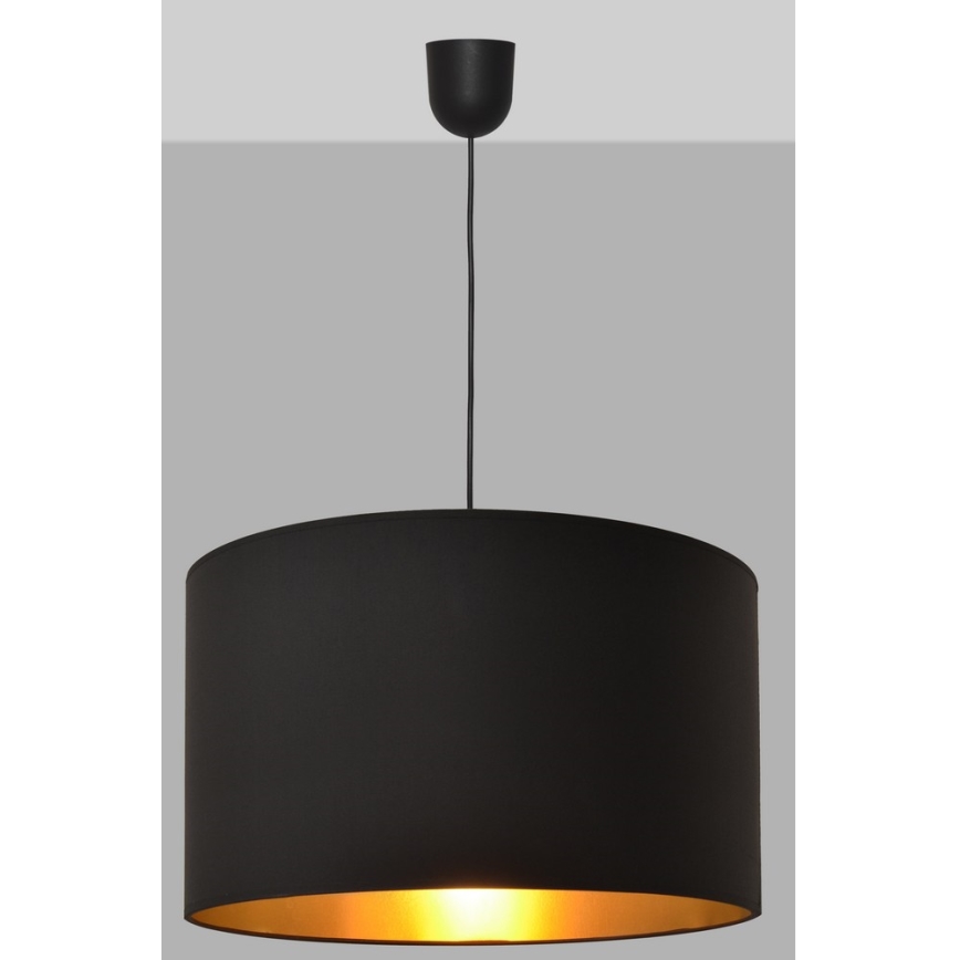 Lestenec na vrvici ALBA 1xE27/15W/230V pr. 45 cm črn/zlat