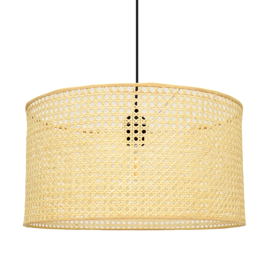Lestenec na vrvici ALBA 1xE27/15W/230V pr. 45 cm ratan/črna