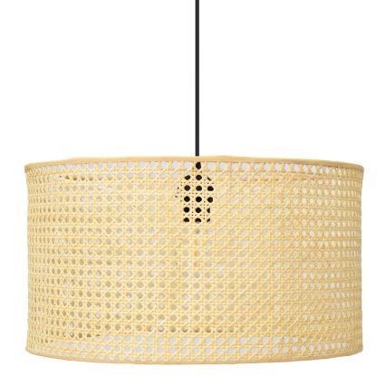 Lestenec na vrvici ALBA 1xE27/15W/230V pr. 45 cm ratan/črna