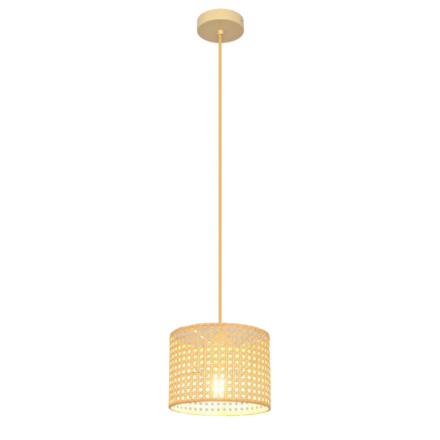Lestenec na vrvici ALBA 1xE27/15W/230V premer 20 cm ratan