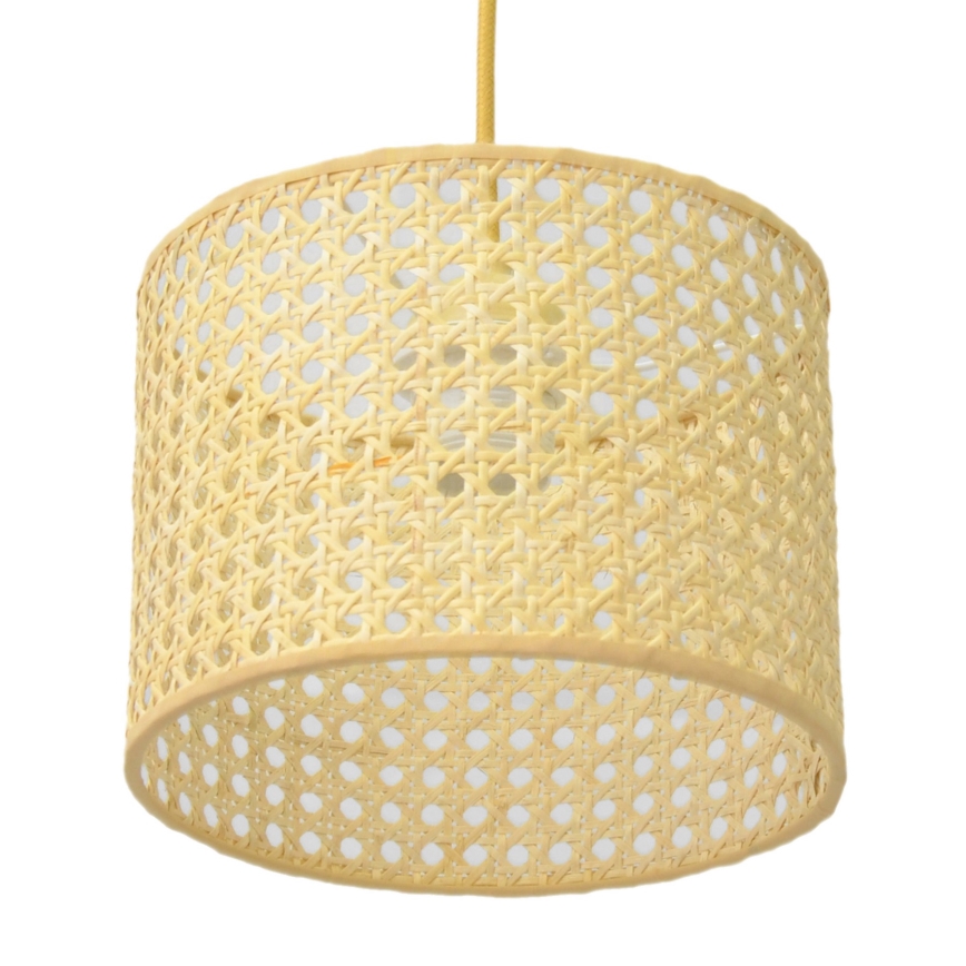 Lestenec na vrvici ALBA 1xE27/15W/230V premer 20 cm ratan