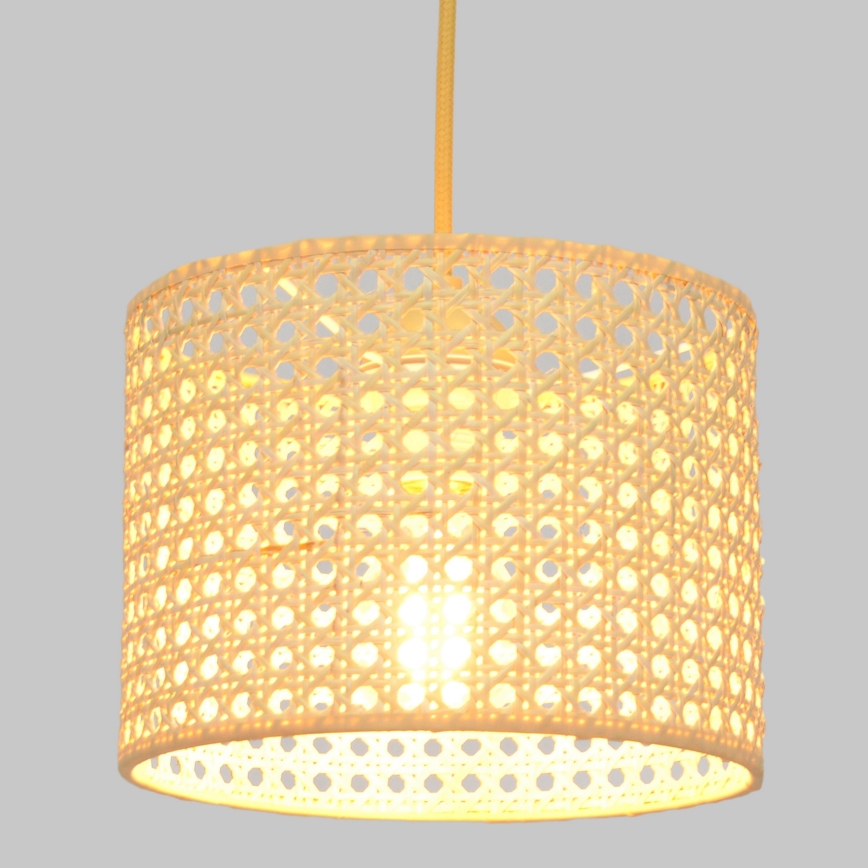 Lestenec na vrvici ALBA 1xE27/15W/230V premer 20 cm ratan