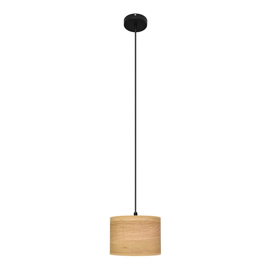 Lestenec na vrvici ALBA 1xE27/15W/230V premer 20 cm rjav/črn