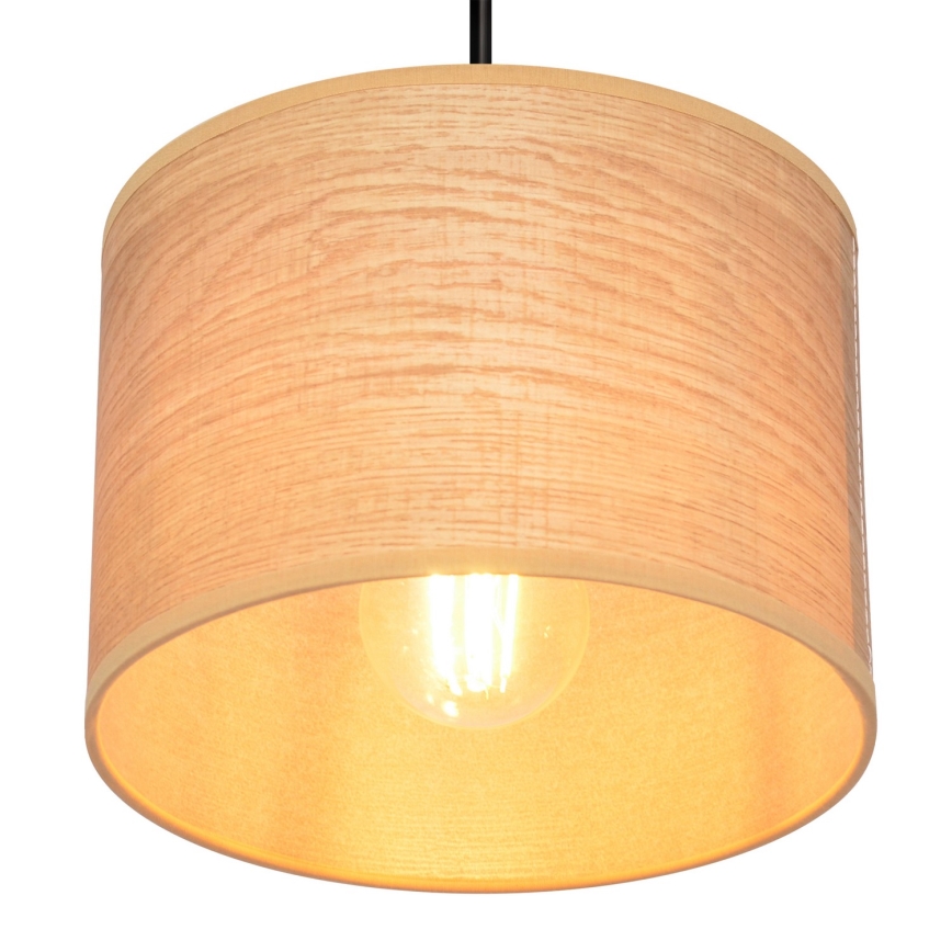 Lestenec na vrvici ALBA 1xE27/15W/230V premer 20 cm rjav/črn