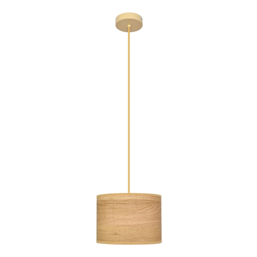 Lestenec na vrvici ALBA 1xE27/15W/230V premer 20 cm rjava