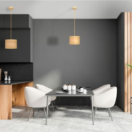 Lestenec na vrvici ALBA 1xE27/15W/230V premer 20 cm rjava