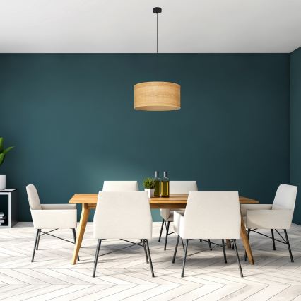 Lestenec na vrvici ALBA 1xE27/15W/230V premer 40 cm rjav/črn