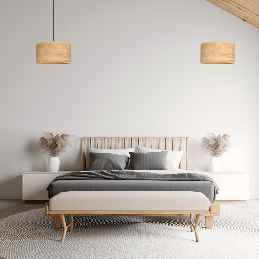 Lestenec na vrvici ALBA 1xE27/15W/230V premer 45 cm rjav/črn
