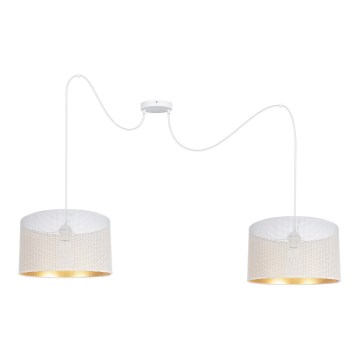 Lestenec na vrvici ALDO 2xE27/60W/230V spider bela