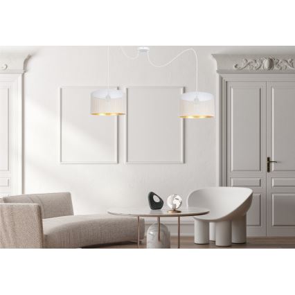 Lestenec na vrvici ALDO 2xE27/60W/230V spider bela