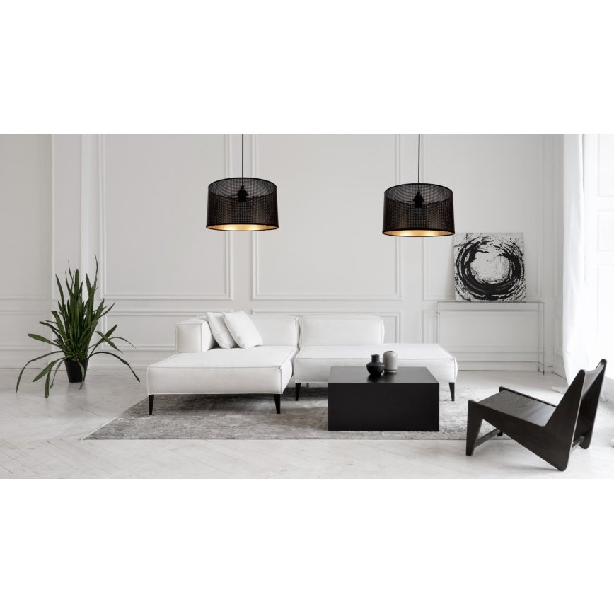 Lestenec na vrvici ALDO 2xE27/60W/230V spider črna